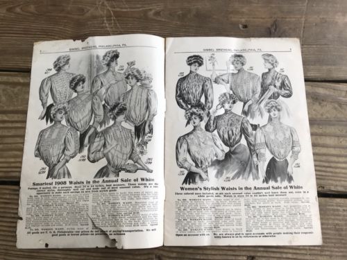 Gimbels Great Sale Of White 1908 Catalog Antique Advertisment