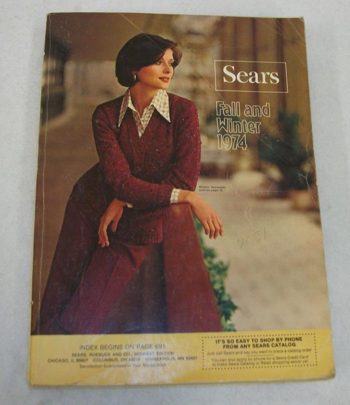 Vintage Sears Catalog - Fall Winter 1974