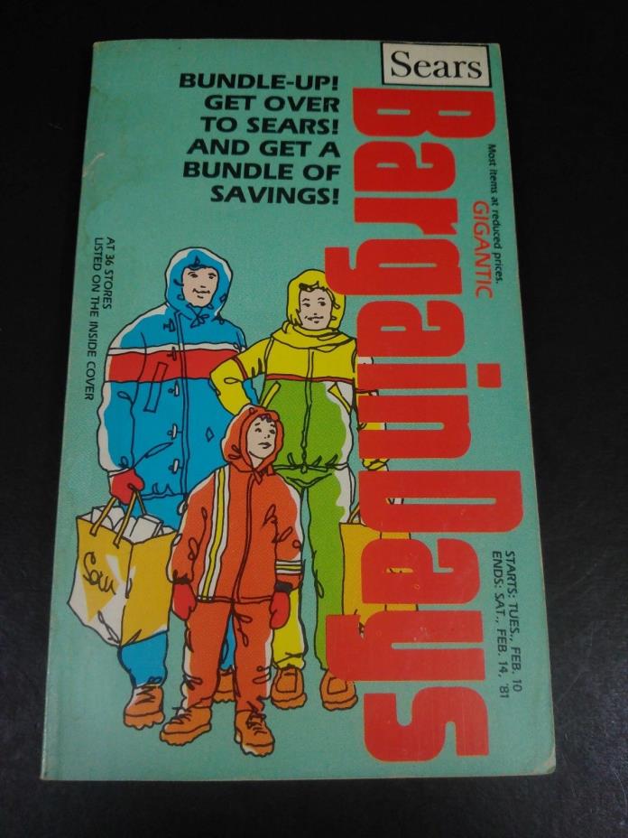Vintage 1981 Sears Bargain Days Catalog Book Ads