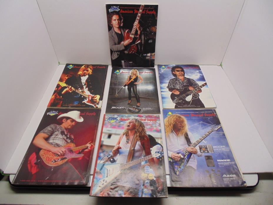 American Musical Supply Catalog 2012 Back Issues Lot 7 Issues Cool Lot F/S