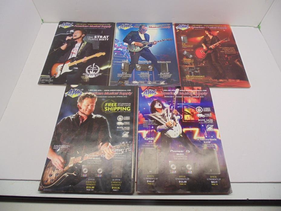 American Musical Supply Catalog 2014 2015 Back Issues Lot 5 Issues Cool Lot F/S