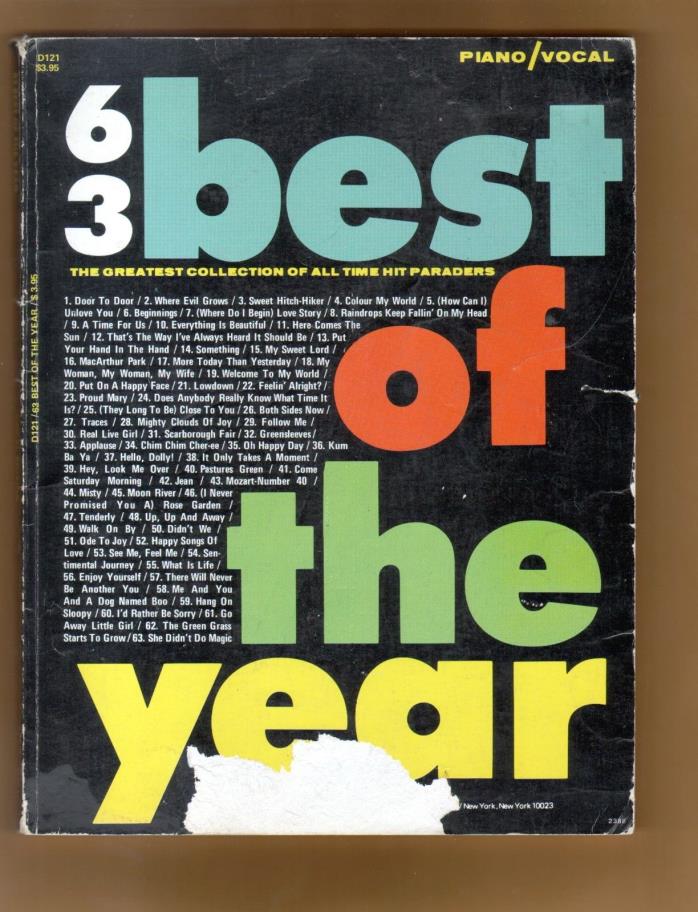 1963 BEST OF THE YEAR- PIANO/VOCAL- FOGERTY   CCR-CREEDENCE CLEARWATER REVIVAL