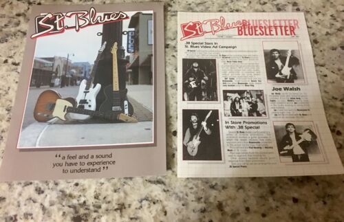 1985 St Blues Guitar Catalog Vintage Ad Case Candy