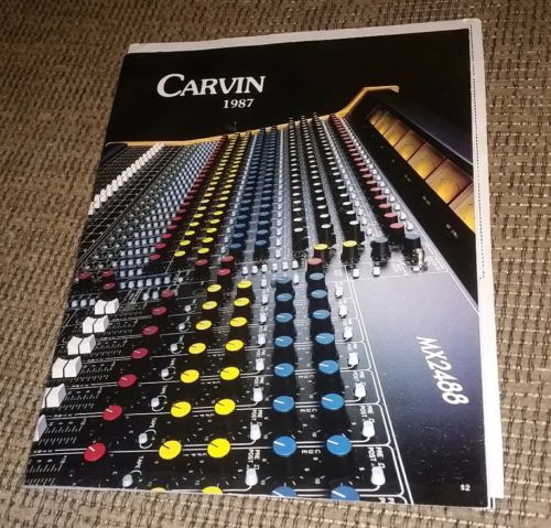 Vintage 1987 Carvin Catalog book Guitar Music Amps Mixers Steve Vai Pat Simmons