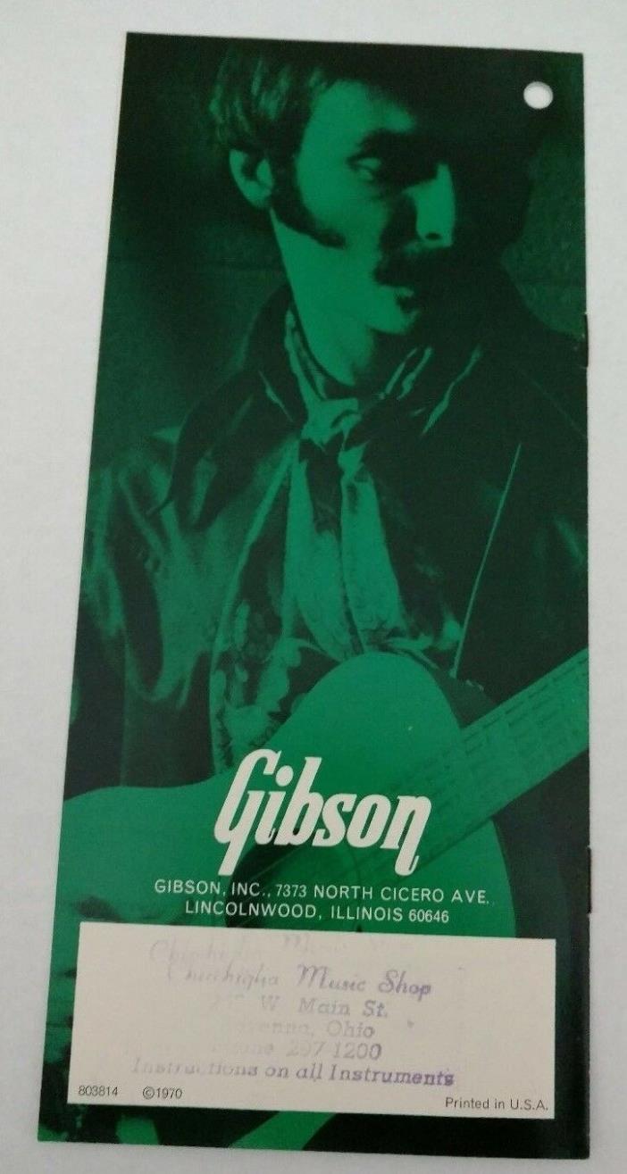 1970 GIBSON GUITAR PAMPHLET FEATURING CLASSIC MODELS