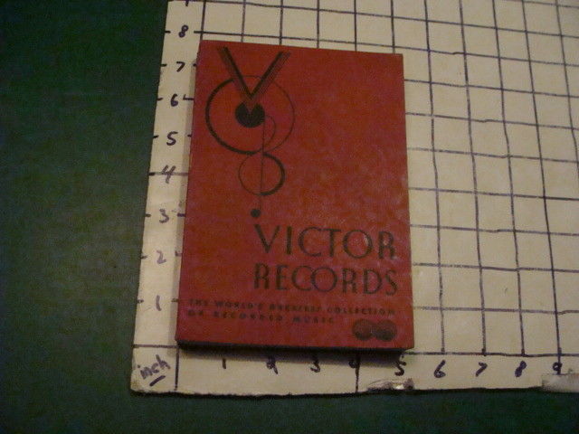 Vintage Original 1936 VICTOR RECORDS Catalog; hundreds of pages but not numbered