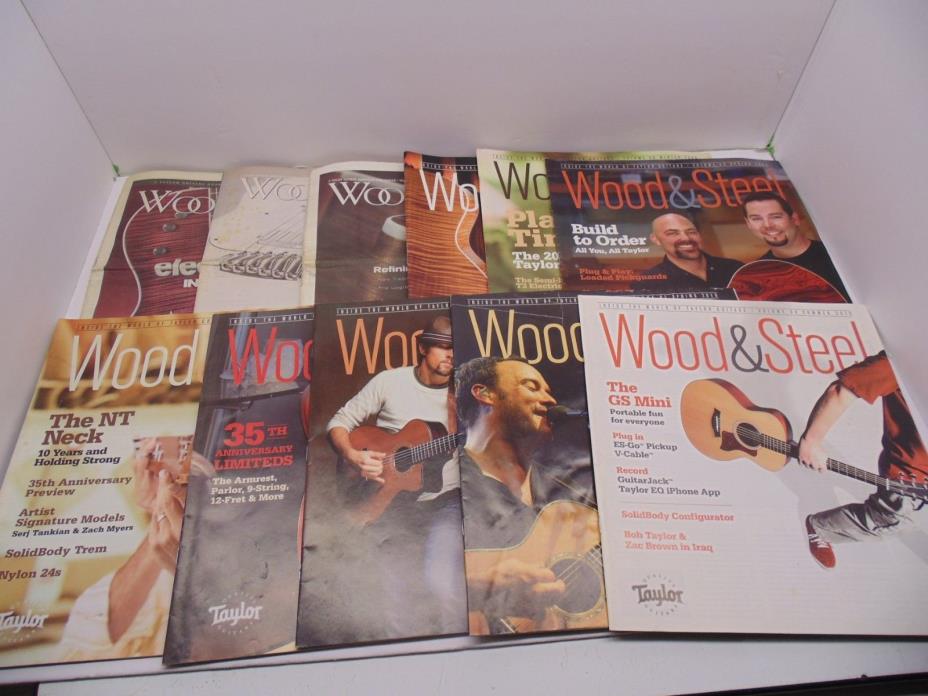 Taylor Guitar Wood & Steel Magazine  31 Issues Huge Lot Cool Good Shape