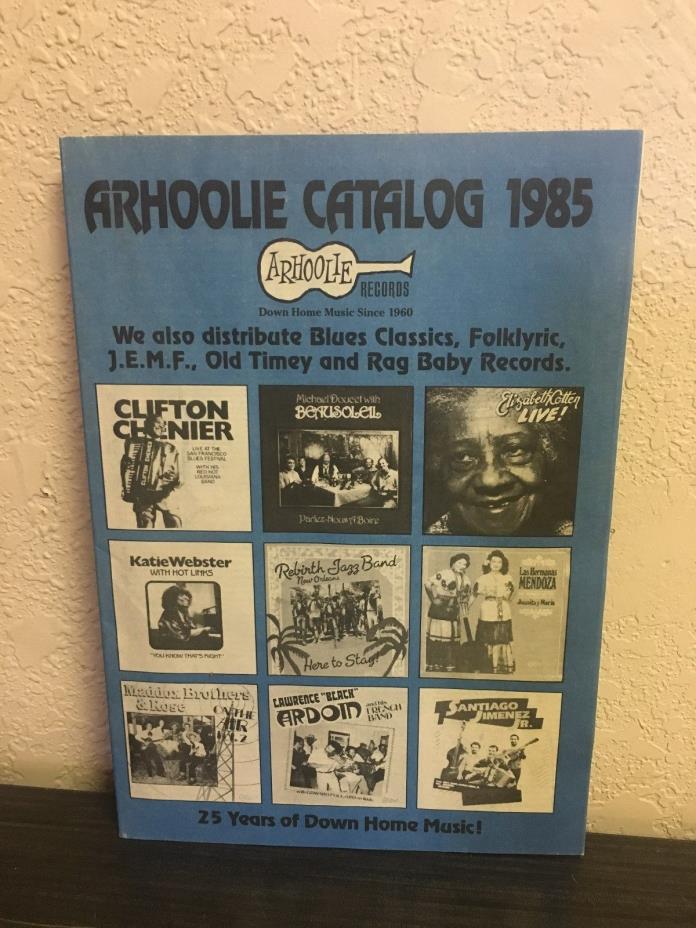 Arhoolie Records Catalog 1985 Excellent Condition Blues Country Jazz