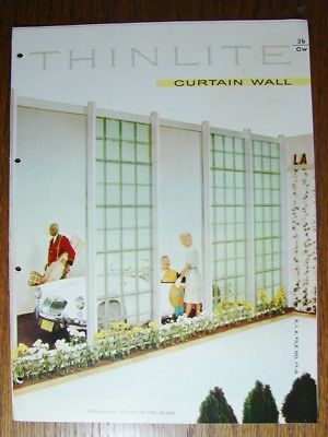 1961 OWENS-ILLINOIS Thinlite CURTAIN WALL ASBESTOS Board Backing Catalog