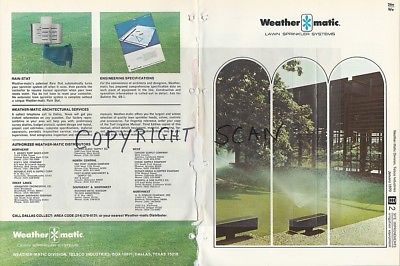 1970 WEATHER-MATIC Lawn SPRINKLER SYSTEMS & Controllers Irrigation Equip Catalog