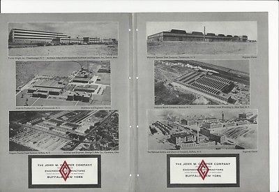 1945 JOHN W COWPER Engineers Building Contractors Buffalo NY City Hall Catalog