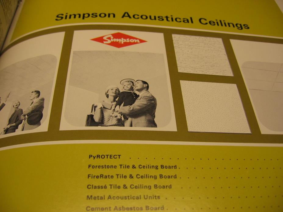 1965 Simpson Timer Co. Asbestos Acoustical Ceilings