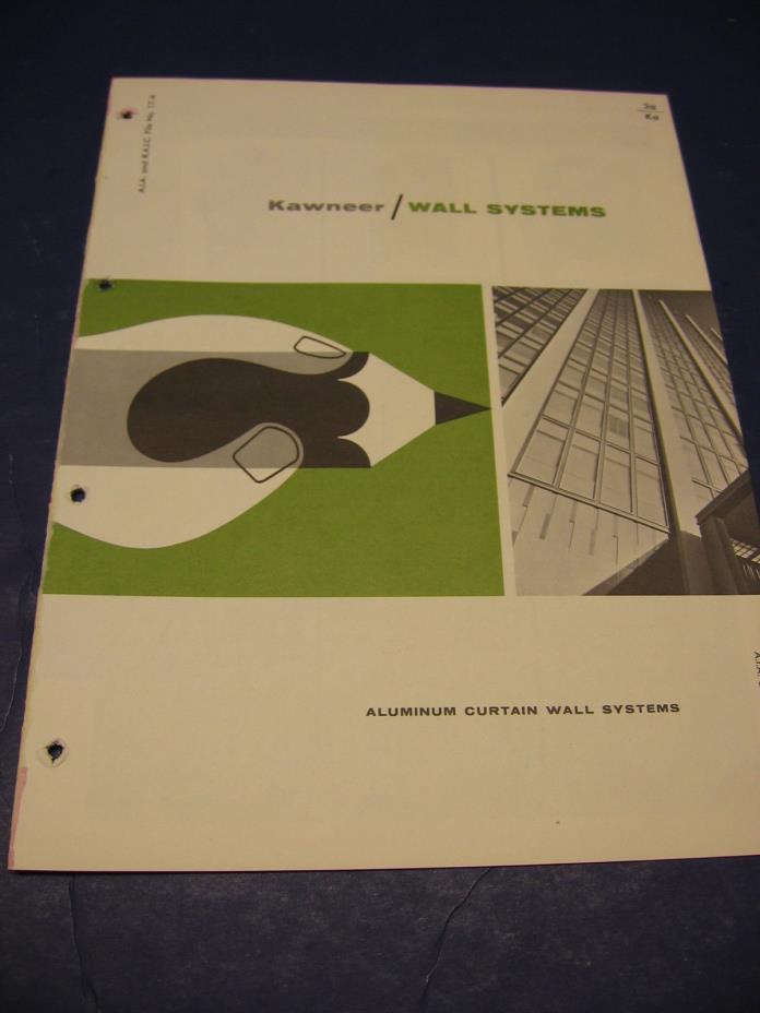 1965 Kawneer Curtain Wall Systems Catalog Asbestos