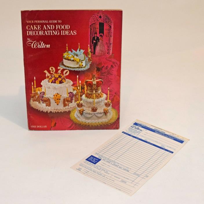 1970 Wilton Cake and Food Decorating Ideas & Vintage Order Form Wedding Party