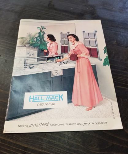 1959 VINTAGE HAL-MACK BATHROOM ACCESSORIES BROCHURE CATALOG / RARE!!
