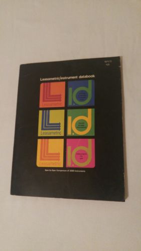 Leasametric/Instrument Databook 1971/72 Spec by Spec Comparison HP