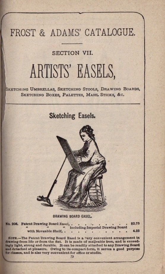 ORIGINAL 1894 ARTISTS' CATALOG MATERIALS AND INSTRUMENTS RARE VINTAGE