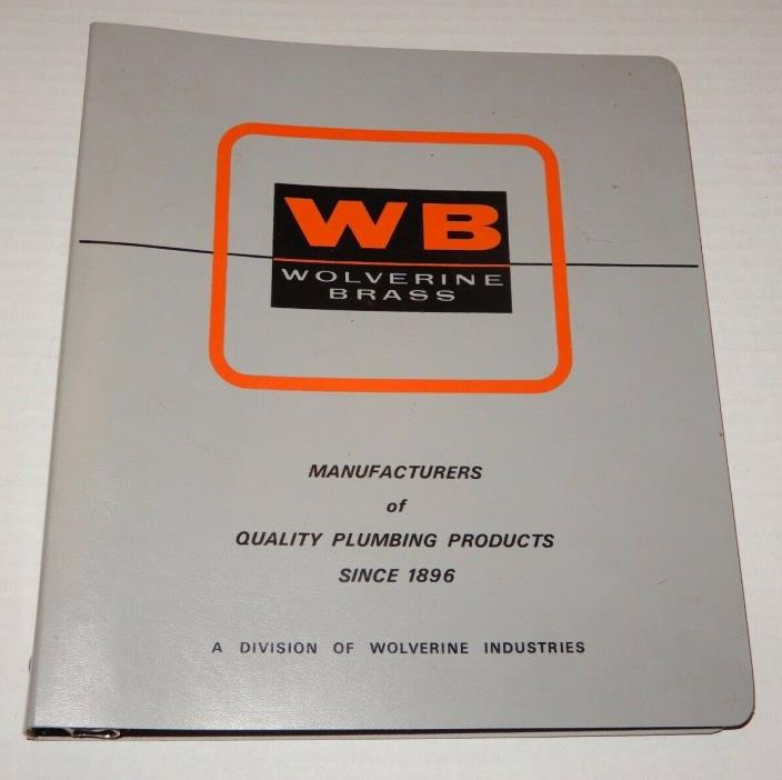 Vintage Wolverine Brass Plumbing Catalog Binder # 68