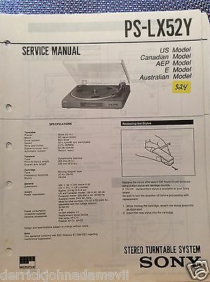 Sony PS-LX52Y Turntable Service Manual