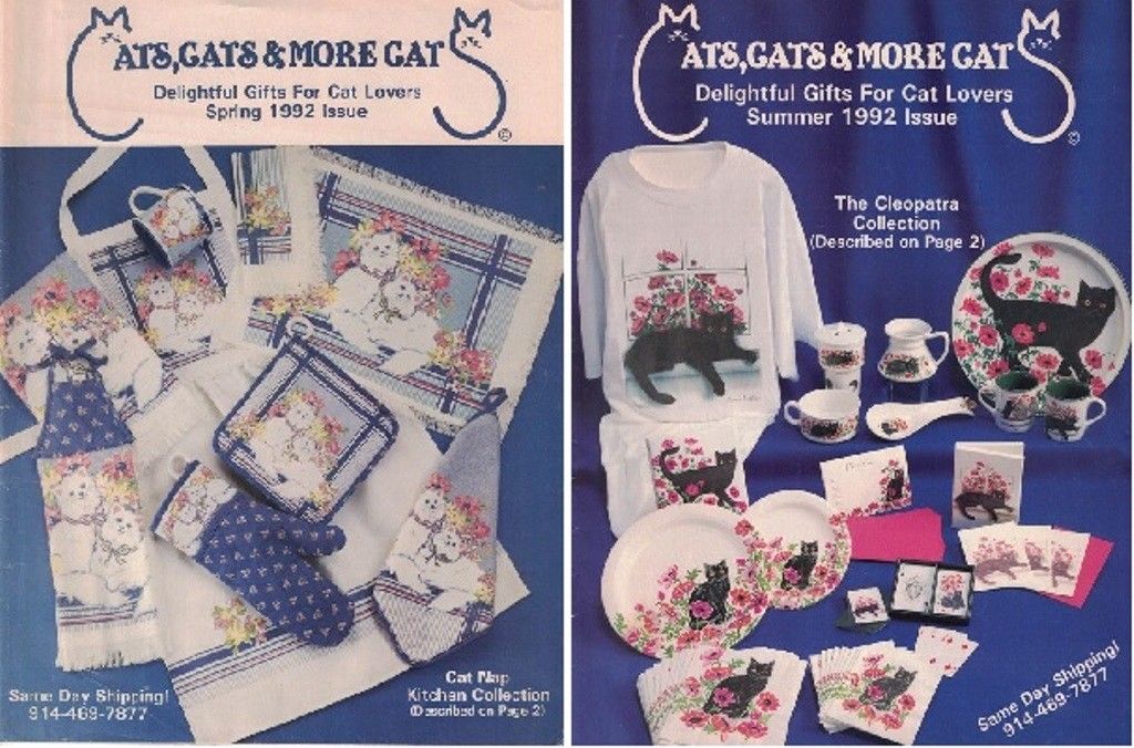Cats, Cats & More Cats Delightful Gifts Cat Lovers Spring & Summer 1992 Catalogs