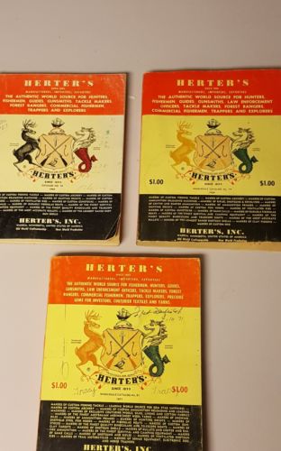 3 Vintage Herters  Catalogs 1964, 69, 71 Fishing Hunting Archery Camping & More