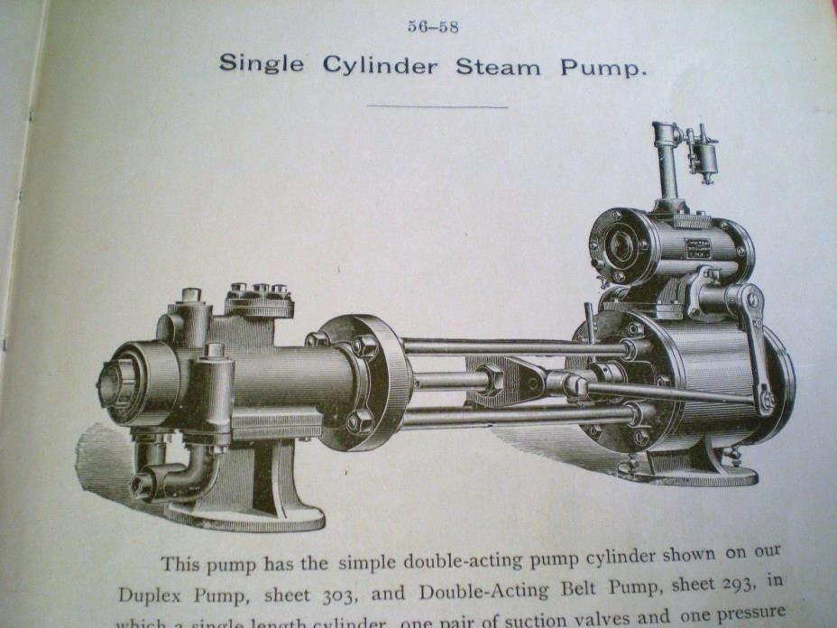 1900 HYDRAULIC PUMPS CATALOG ~ WATSON-STILLMAN ~ STEAM PUMP ~ 4 PLUNGER