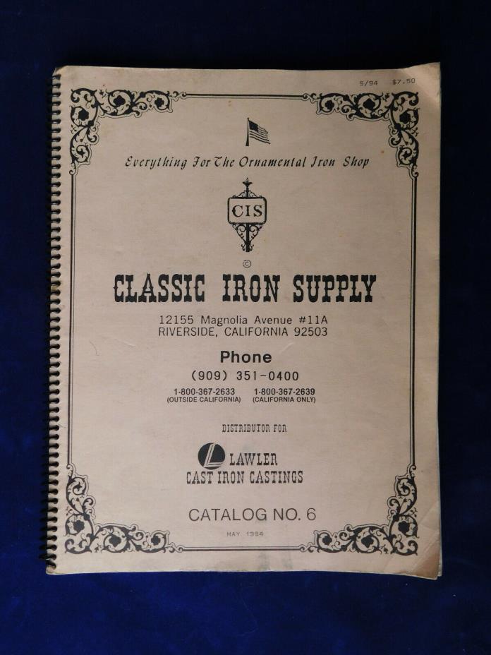 Classic Iron Supply Catalog - May, 1994