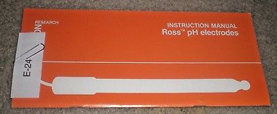 Vintage Orion Research Ross pH Electrodes Instruction Manual