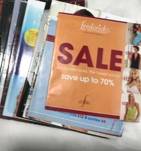 LOT of 10 Frederick's of Hollywood Catalog 2000's Lingerie & Fashion Various
