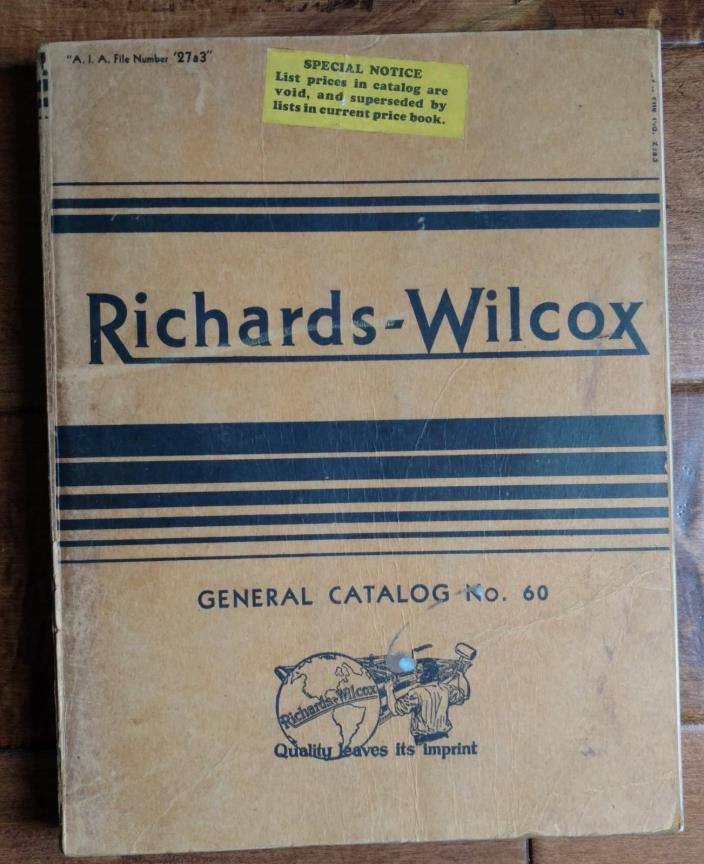1930's Richards-Wilcox Catalog No. 60 Hardware Doors MORE Aurora ILL