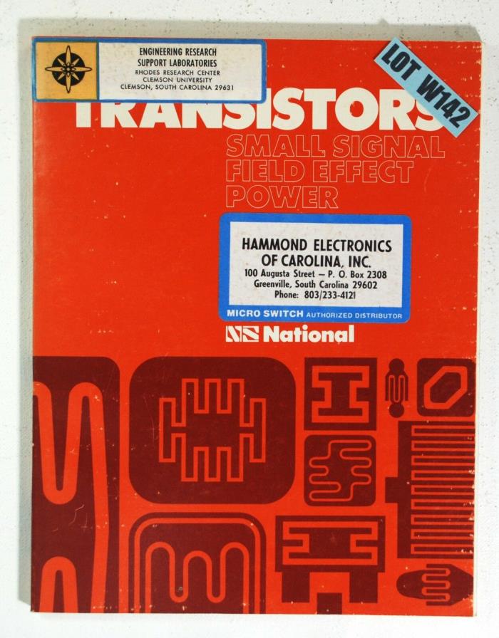 National Semiconductor Transistors Small Signal Field Effect 1973 Catalog  U148