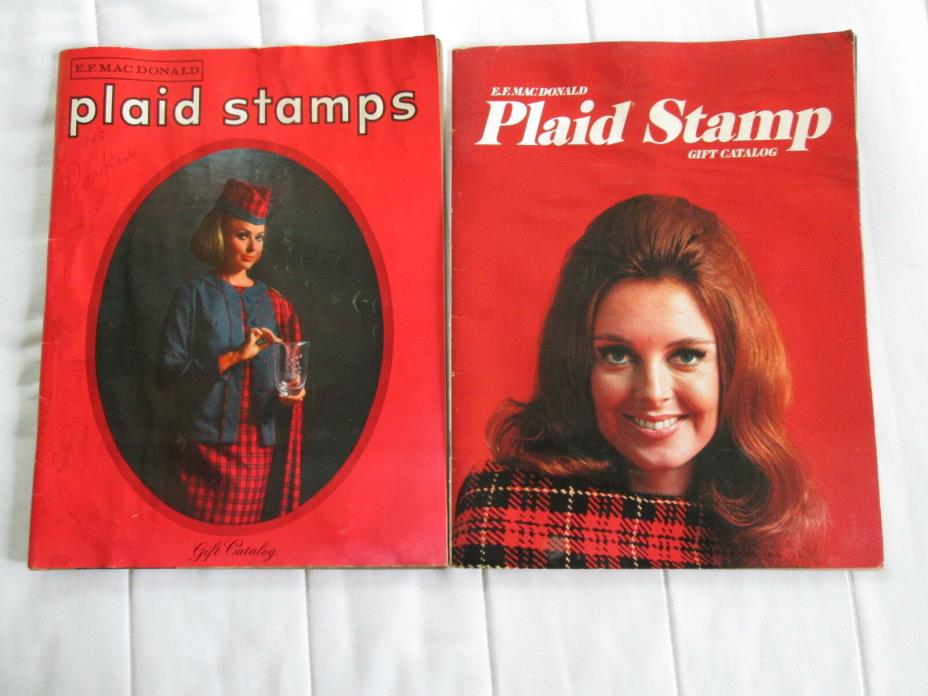 Pair 1967/68 & 1970 E F MacDonald Plaid Stamps Gift Catalogs