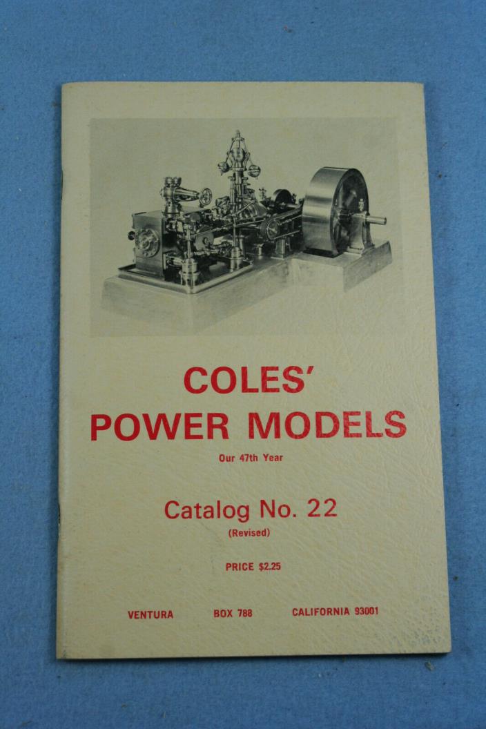 Coles Power Models Metal Catalog #22 revised 1974