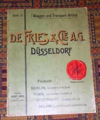 ~1900: Railroad Scales and Transport Equipment catalog - De Fries & Cie (German)