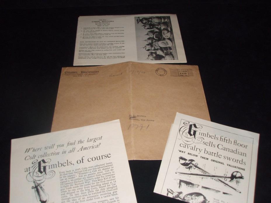 GIMBEL BROTHERS ADS FOR WWI AND VARIOUS MILITARY WEAPONS ETC.