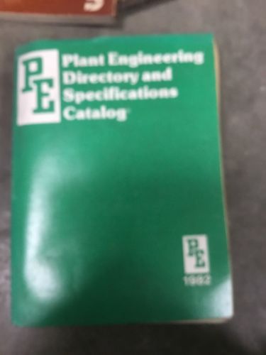 Plant Enfineering Directory Specifications Catalog 1982