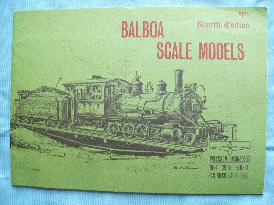 Balboa Scale Models, vintage Fourth Edition catalog, very good condition, pics