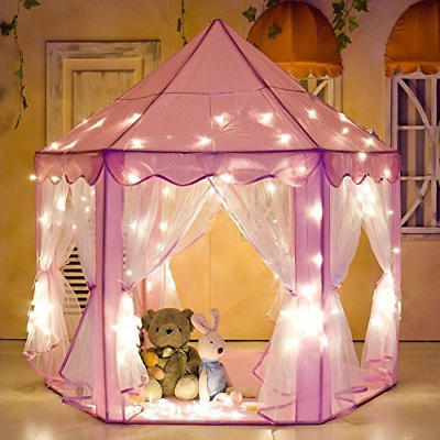 e-joy Kids Indoor/Outdoor Play Fairy Princess Castle Tent, Portable Fun Perfect
