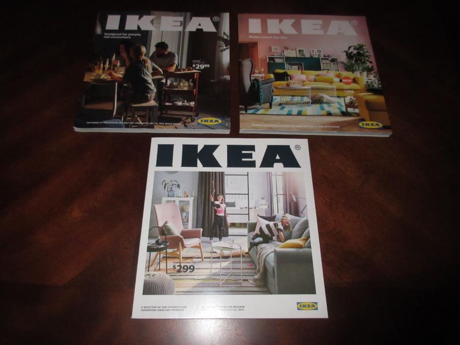 Lot of 3 Ikea Catalogs 2017 2018 2019 US English Home Decor Organization Ideas