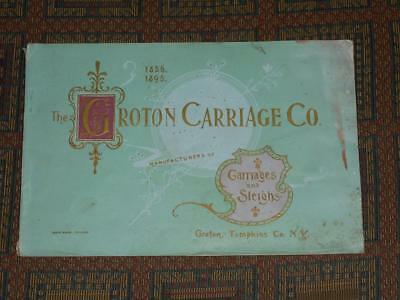 1896 Groton Carriage Company catalog carriages and sleighs 96 pages illustrated