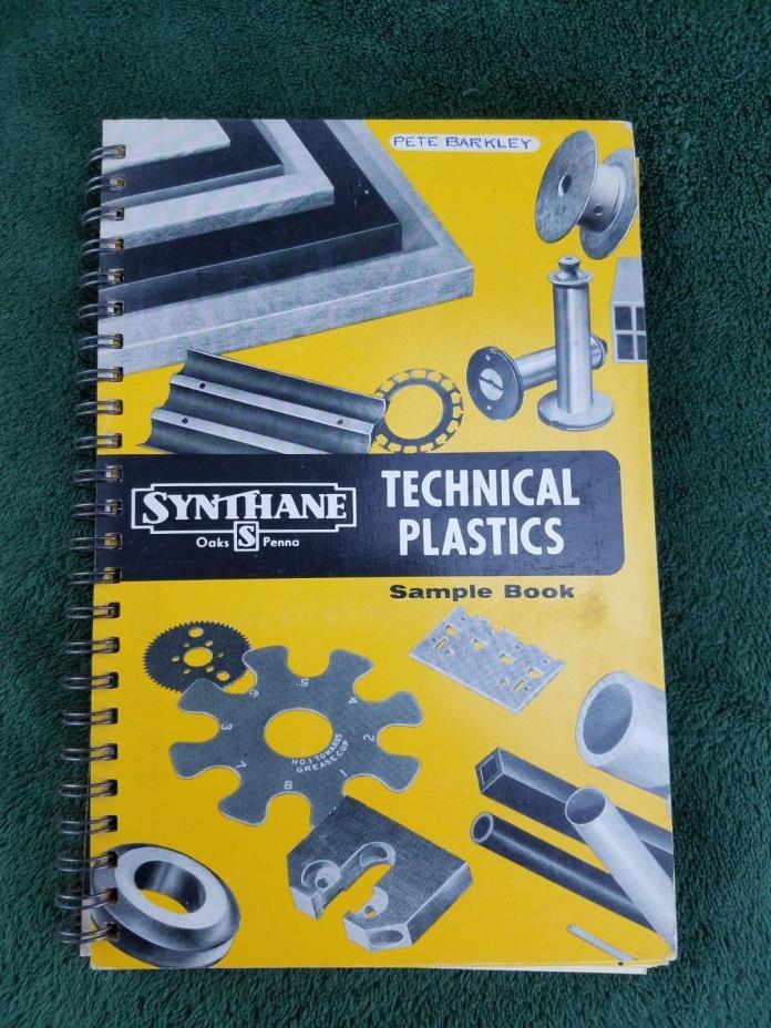Synthane Technical Plastics Catalog 1956 sample book Aviation industrial