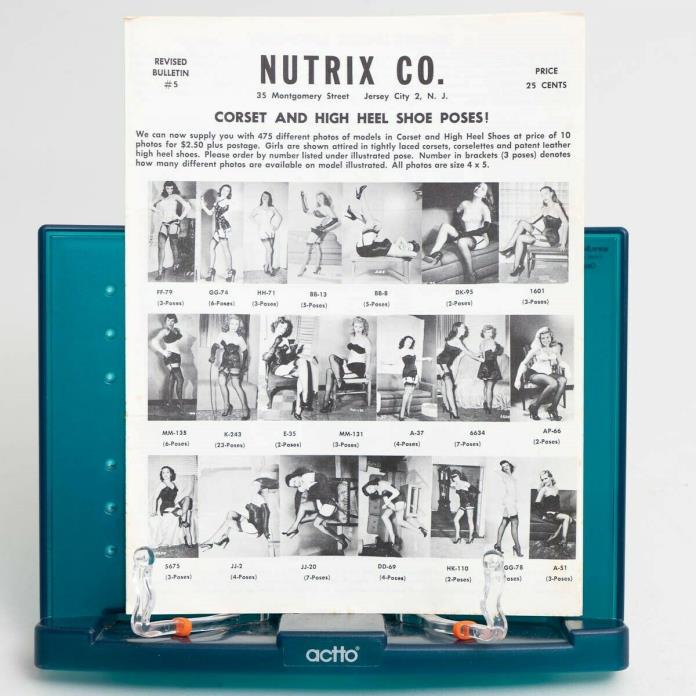 Nutrix Co Revised Bulletin #5 Bondage Pin-Up Photo Catalog BDSM Irving Klaw