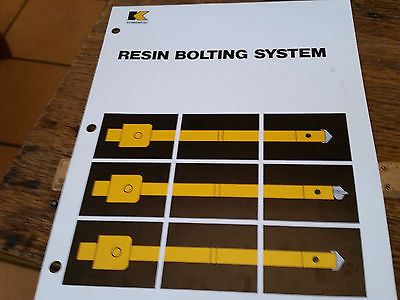 Resin Bolting System Keninametal Catalog