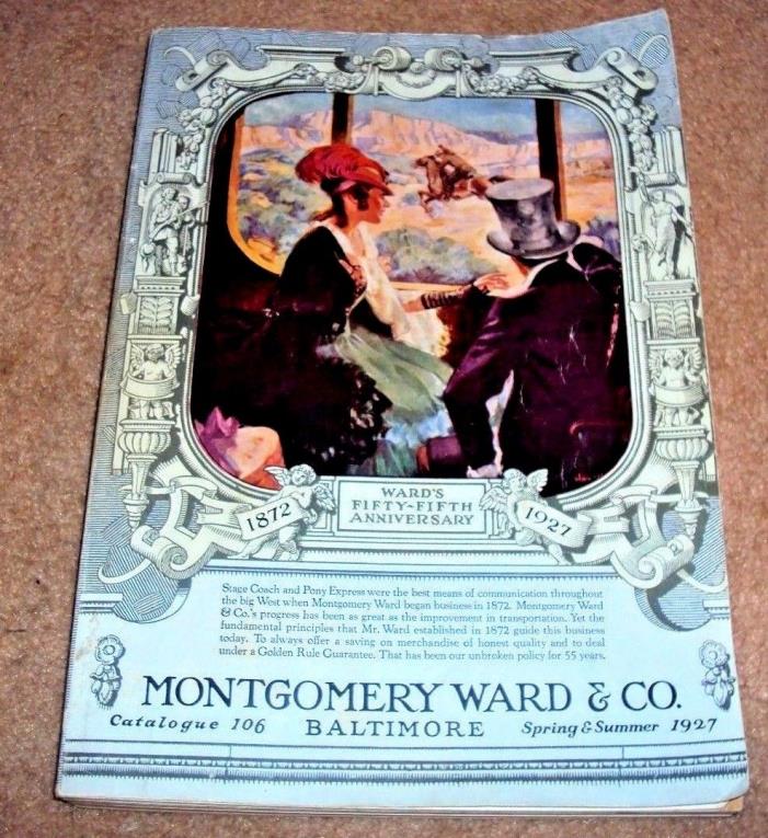 MONTGOMERY WARD CATALOG 1927 RARE GREAT COVER AND COLOR LINGERIE SADDLE