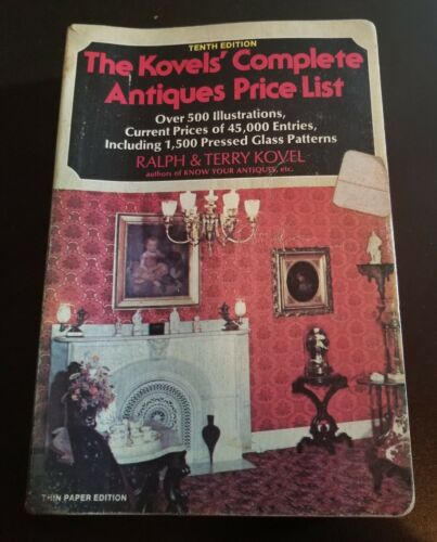Vintage The Kovels Complete Antiques Price List Tenth Edition 1977 Paperback
