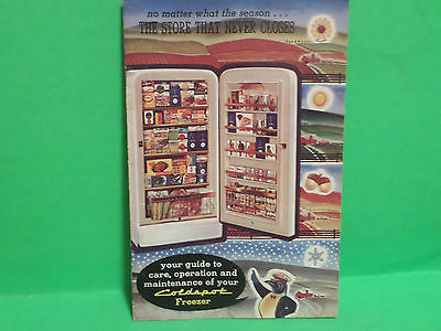 VINTAGE Booklet~SEARS Coldspot FREEZER Owner's GUIDE AND CARE MAINTENANCE