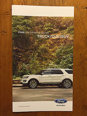 2016 Ford Exterior Color Chart, Truck CUV SUV cololr brochure