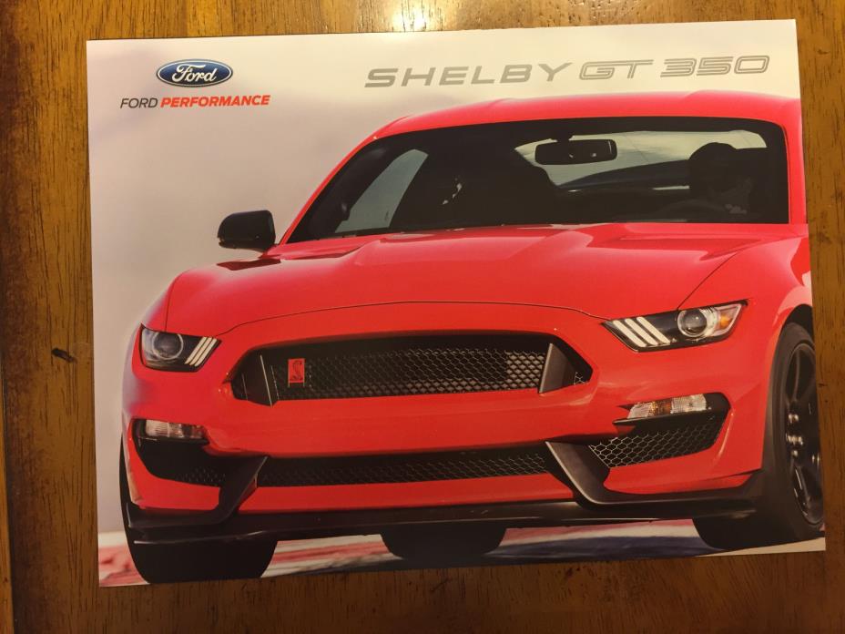 2016 Ford Shelby Mustang GT-350 6-sided folding sales brochure