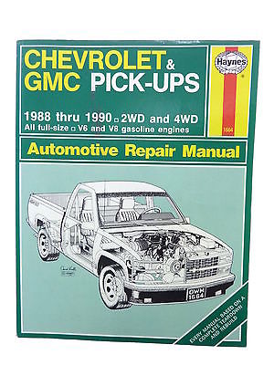 1988 1989 1990 CHEVY & GMC Pick-ups; full-size; 2/4WD V6 & V8 gas; repair manual