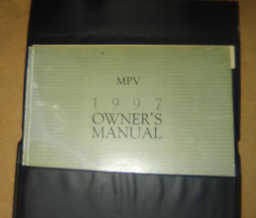 1997 Mazda MPV Owner manual